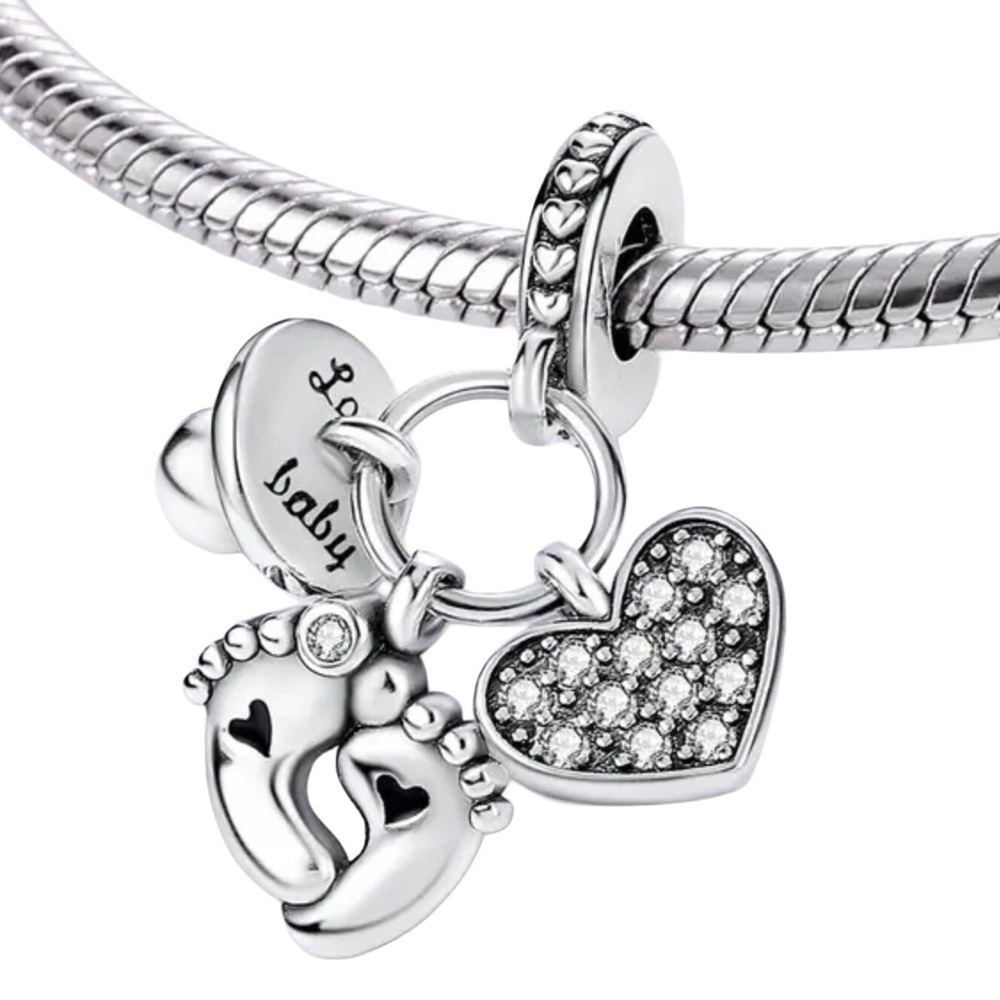 S925 Mother Love Baby Charm Pandora Style